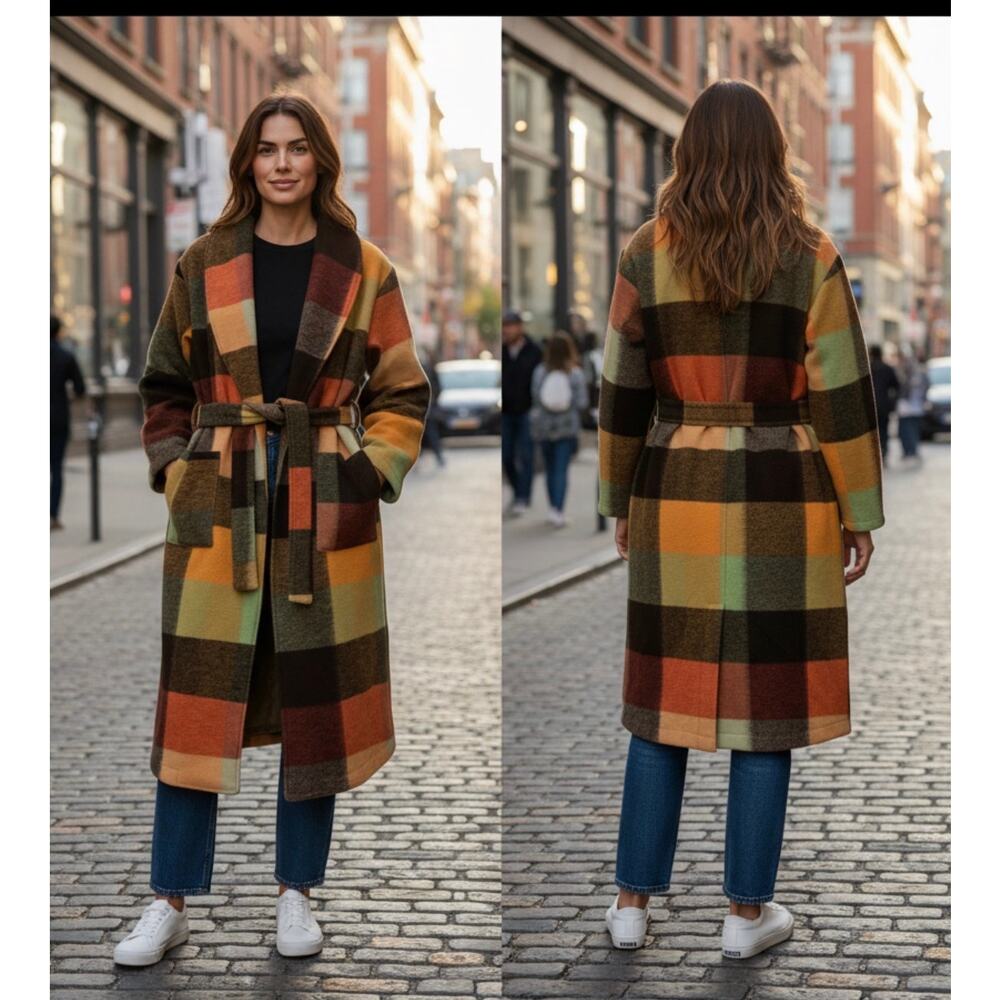 Long coat, jacket, belted David Dani Size Medium  Women’s  NWT